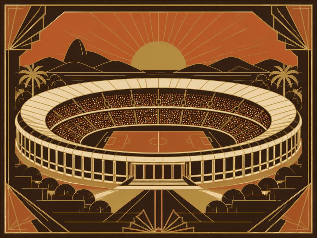 Maracanã Clássico — Rio, art deco illustration