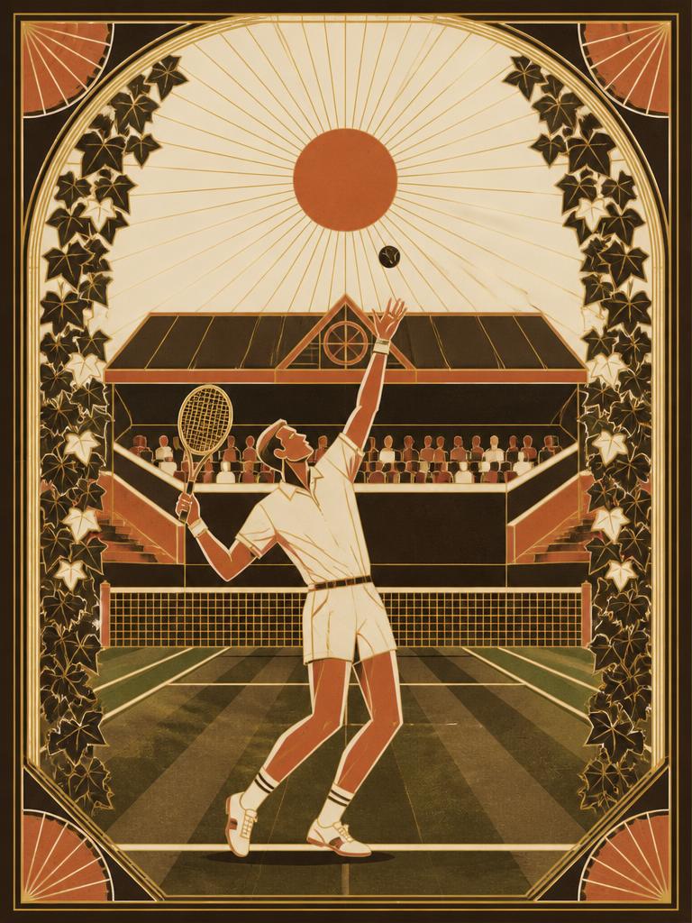 Wimbledon — London, art deco illustration